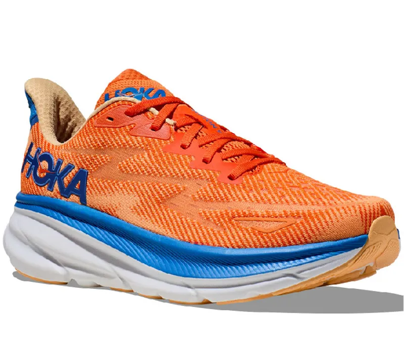 Hoka One One Men's Clifton 9 Vibrant Orange/Impala-2